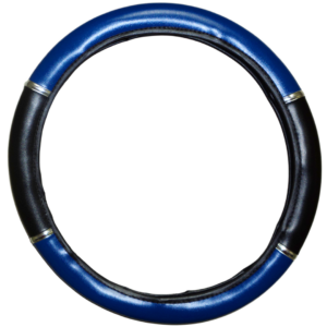 103 - Capa Para Volante Com Anel Cromado-Azul